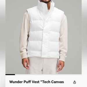 Lululemon Men’s white puffer vest